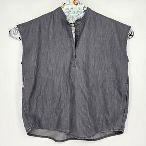 Figs Scrub Top Womens Medium Rafaela Oversized‎ Healthcare Nurses Uniform Gray